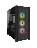 Кутия за компютър Corsair iCUE 5000X RGB Mid Tower, TG, черен - CC-9011212-WW