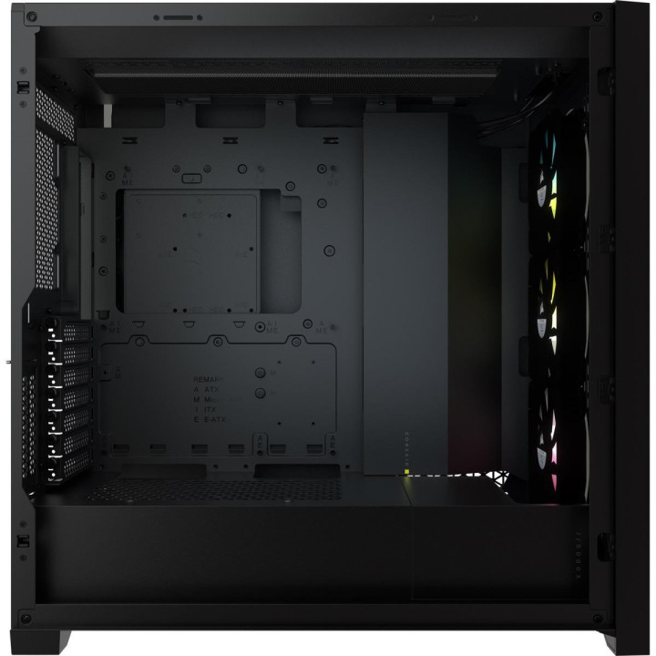 Кутия за компютър Corsair iCUE 5000X RGB Mid Tower, TG, черен - CC-9011212-WW