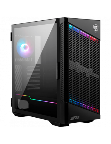 Кутия за компютър MSI MPG VELOX 100P AIRFLOW, Mid-Tower, ATX, 4x 120mm Fans (1x ARGB), ARGB Hub, Mesh Front Panel, TG