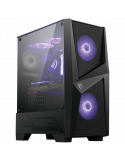 Кутия за компютър MSI MAG FORGE 100M, Mid-Tower, ATX, RGB Hub, RGB Button, 3x 120mm Fans (2x RGB), Mesh Front Panel, TG