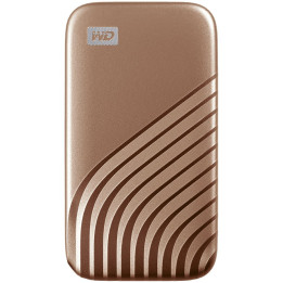 Външен SSD диск WD My Passport 1TB USB 3.2, Gold, 1050MB/s Read, 1000MB/s Write, PC & Mac Compatiable - WDBAGF0010BGD-WESN