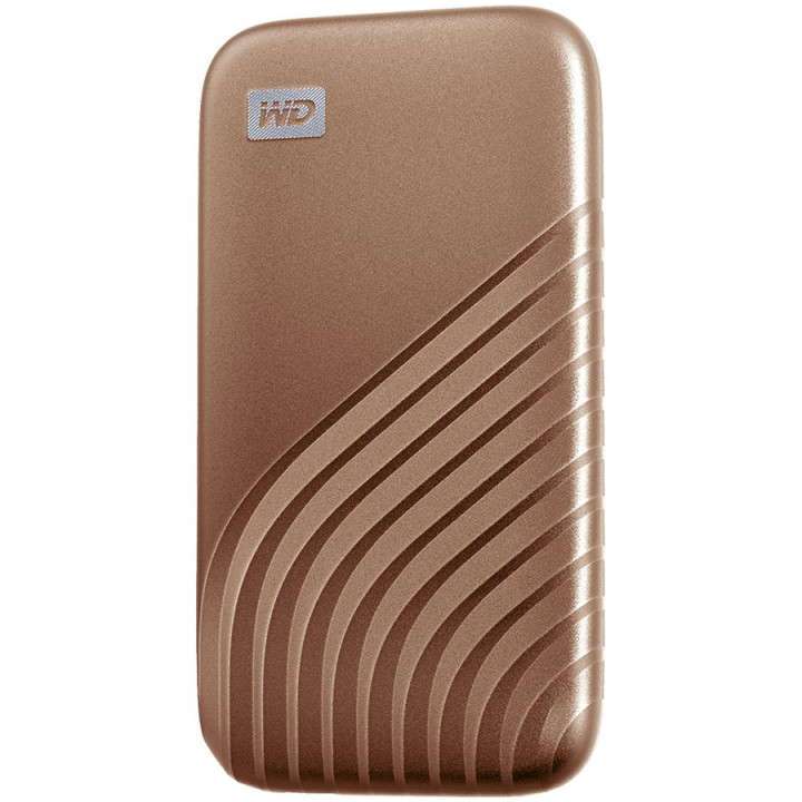 Външен SSD диск WD My Passport 1TB USB 3.2, Gold, 1050MB/s Read, 1000MB/s Write, PC & Mac Compatiable - WDBAGF0010BGD-WESN