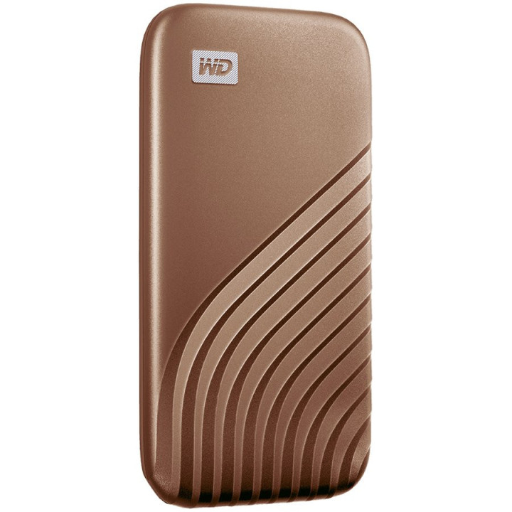 Външен SSD диск WD My Passport 1TB USB 3.2, Gold, 1050MB/s Read, 1000MB/s Write, PC & Mac Compatiable - WDBAGF0010BGD-WESN