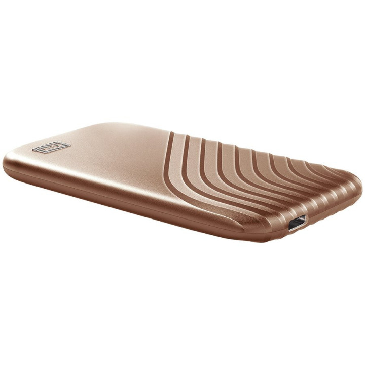 Външен SSD диск WD My Passport 1TB USB 3.2, Gold, 1050MB/s Read, 1000MB/s Write, PC & Mac Compatiable - WDBAGF0010BGD-WESN