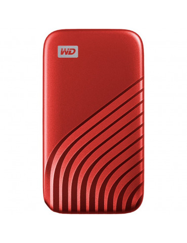 Външен SSD диск WD My Passport 2TB USB 3.2, Red, 1050MB/s Read, 1000MB/s Write, PC & Mac Compatiable - WDBAGF0020BRD-WESN