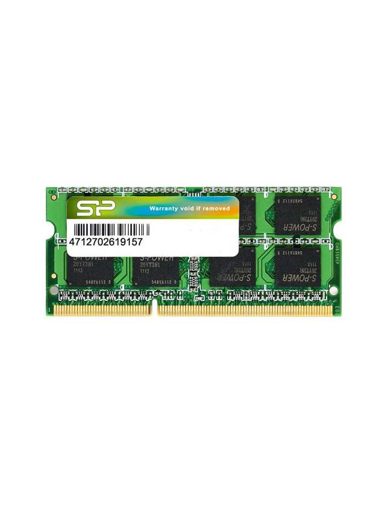 RAM памет Silicon Power 8GB DDR3 1600MHz, SODIMM, NON ECC, 512Mx8 - SP008GBSTU160N02