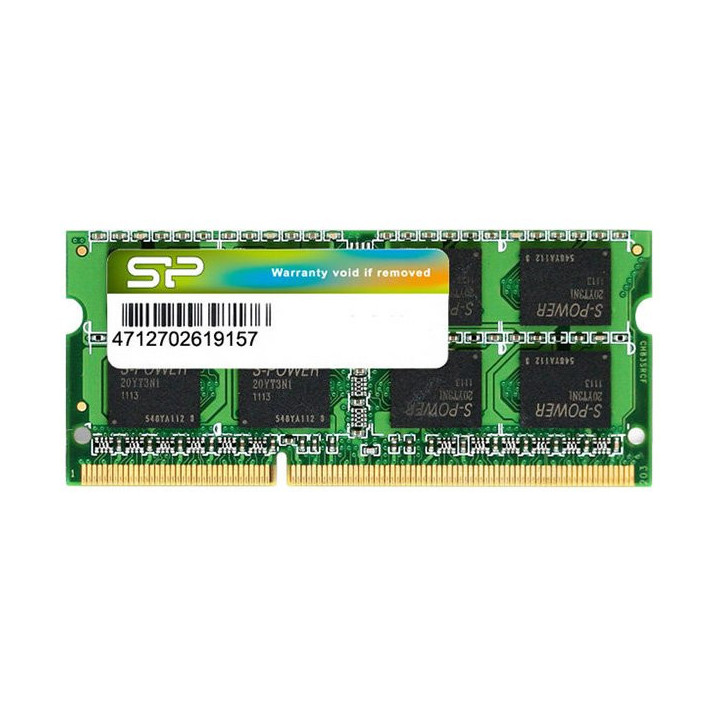 RAM памет Silicon Power 8GB DDR3 1600MHz, SODIMM, NON ECC, 512Mx8 - SP008GBSTU160N02