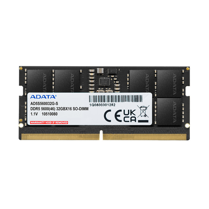 RAM памет Adata 32GB DDR5 5600MHz SODIMM, 1.1V - AD5S560032G-S