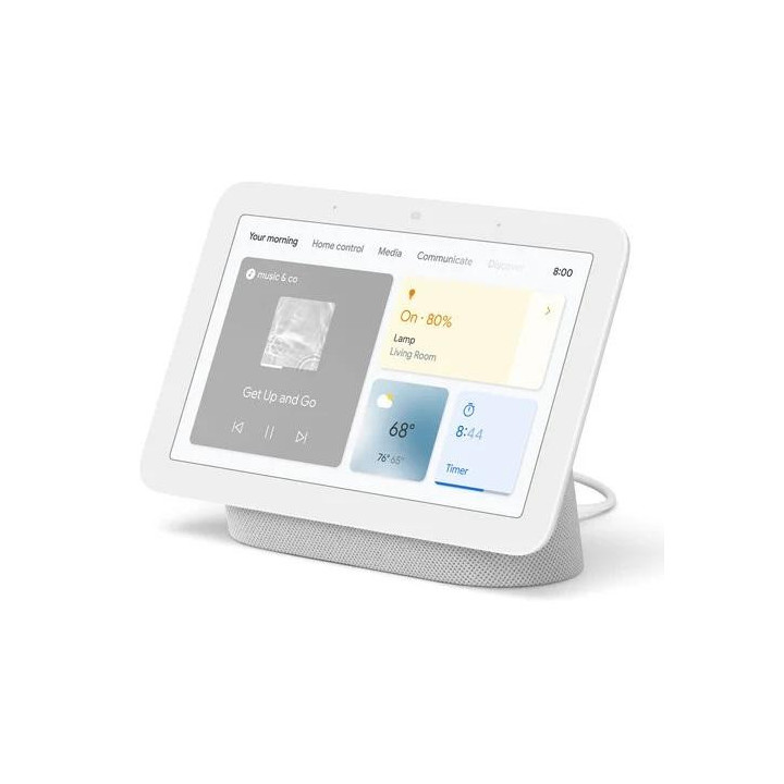 Смарт колонка Google Nest Hub 2nd gen, Сензорен екран, Гласов асистент, бял