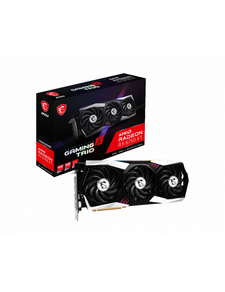 Видео карта MSI AMD Radeon RX 6750 XT GAMING X TRIO 12G - 912-V399-003
