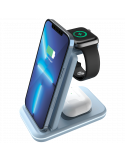 Безжично зарядно Canyon WS-304 Foldable 3in1, Blue - CNS-WCS304BL
