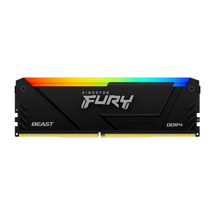 RAM памет Kingston 16GB(2x8GB) DDR4 3200MHz CL16 FURY Beast Black RGB - KF432C16BB2AK2/16