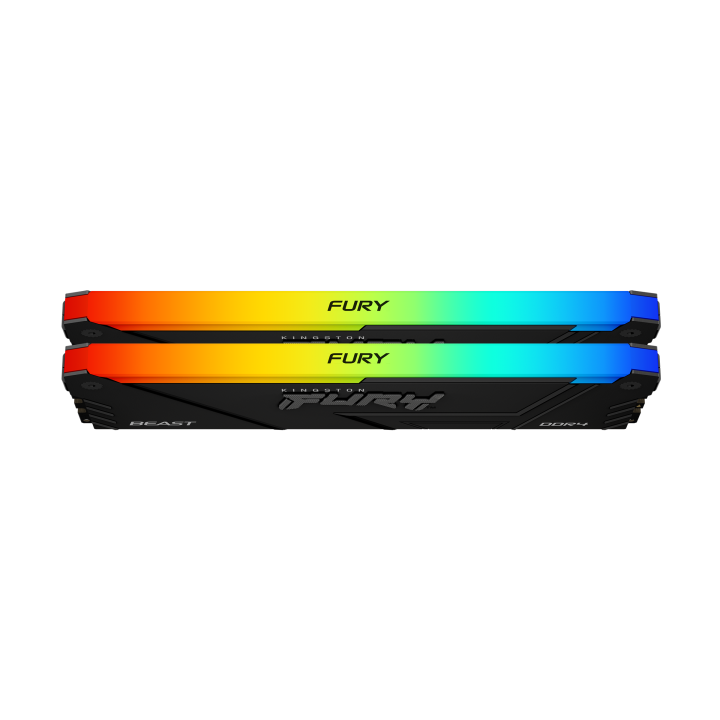 RAM памет Kingston 16GB(2x8GB) DDR4 3200MHz CL16 FURY Beast Black RGB - KF432C16BB2AK2/16