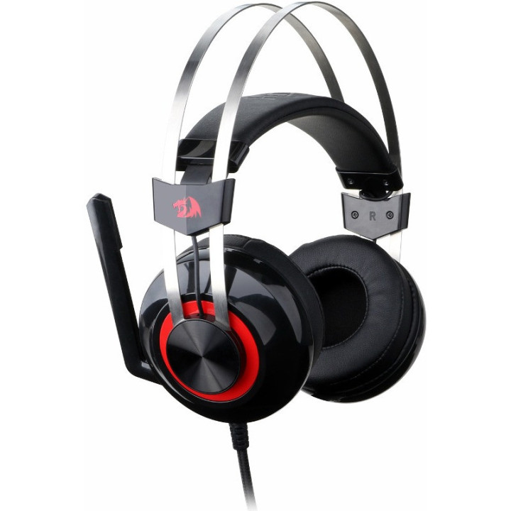 Геймърски слушалки Redragon Talos H601-1-BK с микрофон и стойка - H601-1-BK