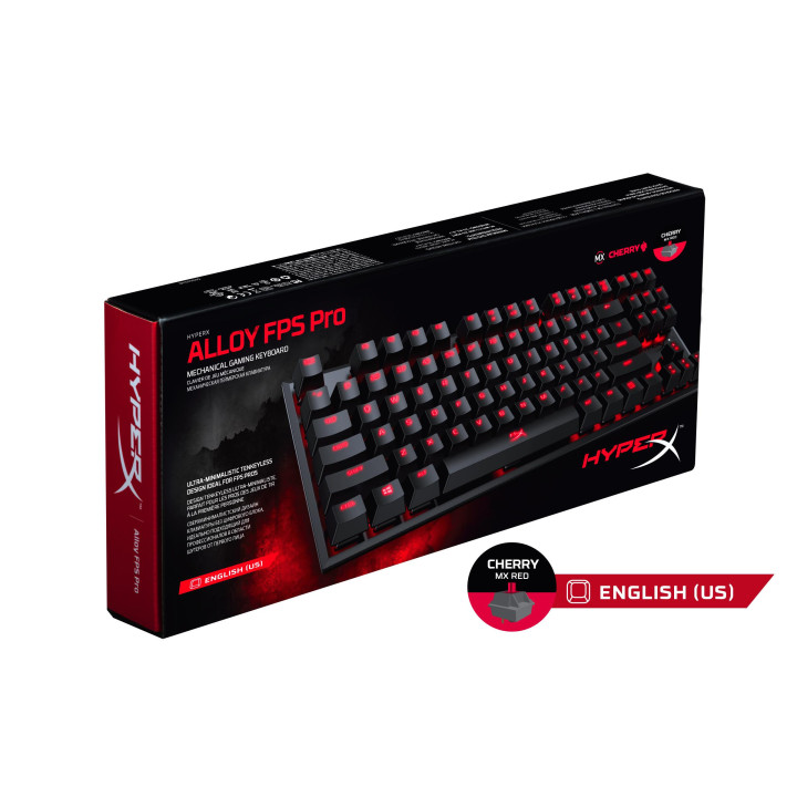 Механична геймърска клавиатура HyperX Alloy FPS Pro M, червени суичове
