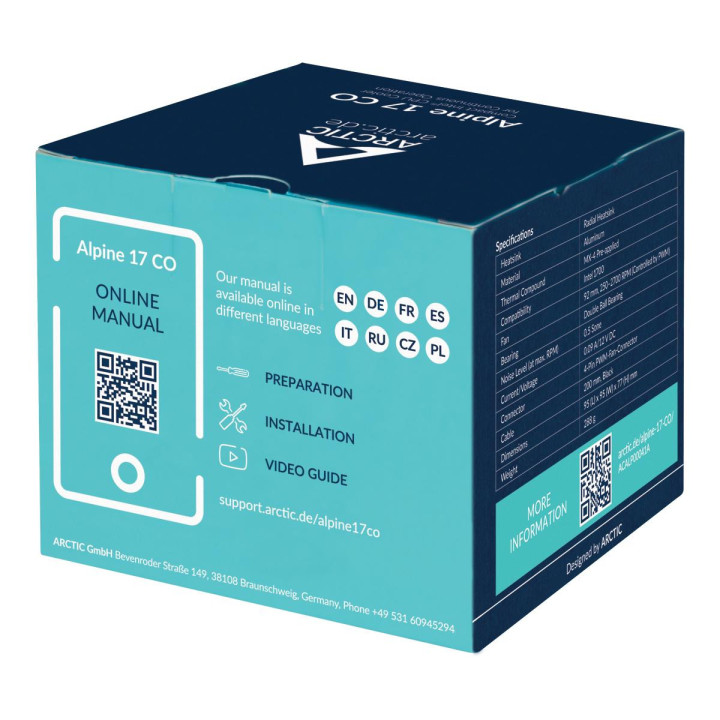 Охладител за процесор Arctic Alpine 17 CO, 1700 - ACALP00041A
