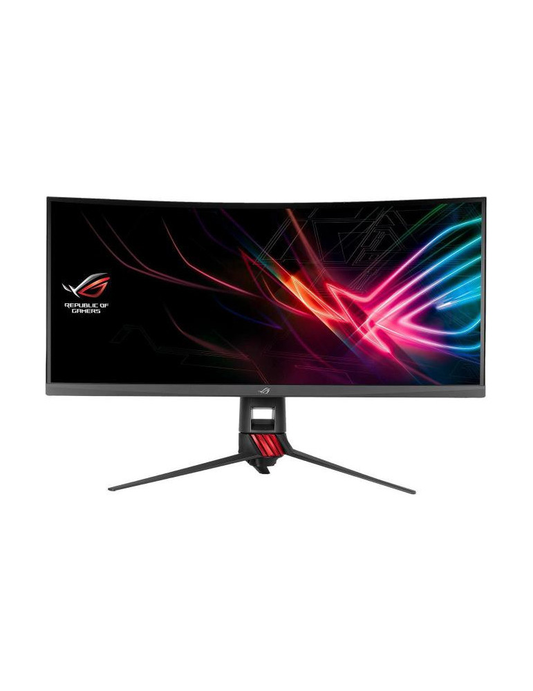Геймърски монитор 35" Asus ROG Strix XG35VQ Curved, Adaptive-Sync, Aura Sync