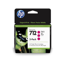 HP 712 Magenta Ink Cartridge 3-Pack