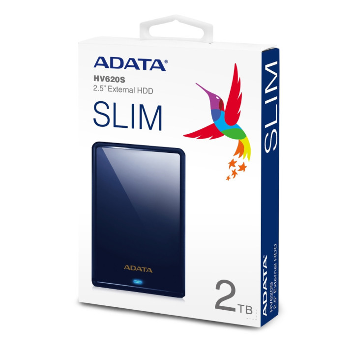 Външен твърд диск Adata 2TB HV620S USB3 BLUE - AHV620S-2TU31-CBL