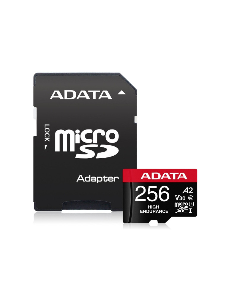 Карта памет Adata 256GB MicroSDXC UHS-I U3 V30S(R100MB/s) HIGH (1 adapter) - AUSDX256GUI3V30SHA2-RA1