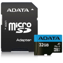 Карта памет Adata 32GB MicroSDHC UHS-I CLASS10 A1 (1 adapter) - AUSDH32GUICL10A1-RA1