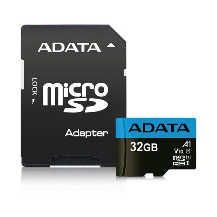 Карта памет Adata 32GB MicroSDHC UHS-I CLASS10 A1 (1 adapter) - AUSDH32GUICL10A1-RA1
