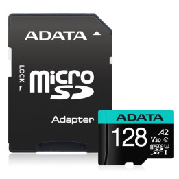 Карта памет Adata 128GB MicroSDXC UHS-I U3 V30S A2 (1 adapter) - AUSDX128GUI3V30SA2-RA1