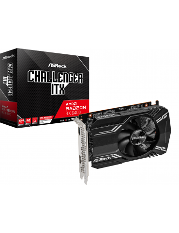 Видеокарта Asrock AMD Radeon RX 6400 Challenger ITX 4GB - RX6400 CLI 4G