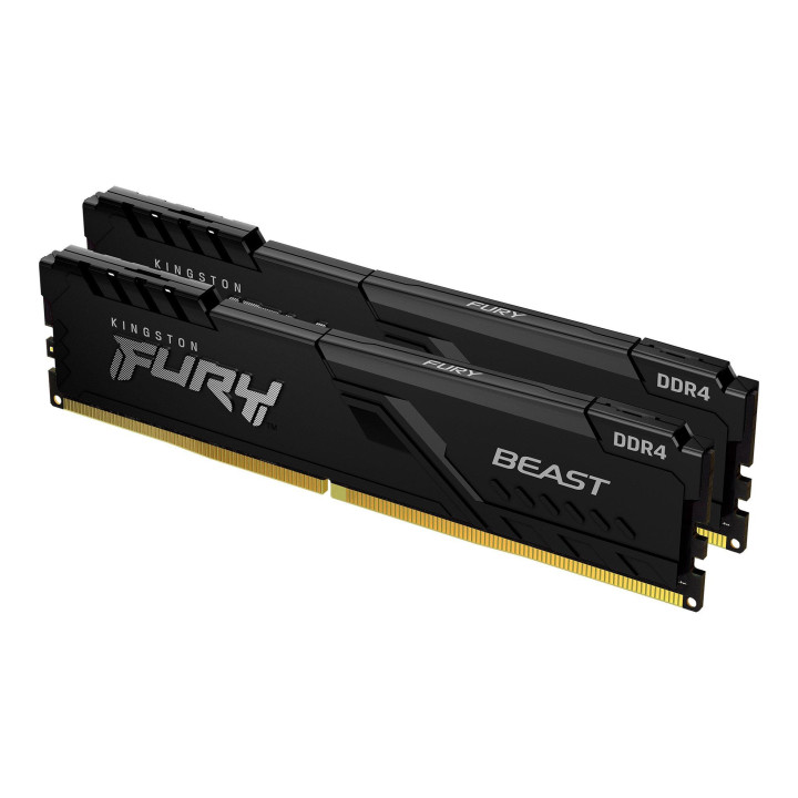 RAM памет Kingston 32GB(2x16GB) DDR4 PC4-28800 3600MHz FURY Beast Black CL18 - KF436C18BBK2/32