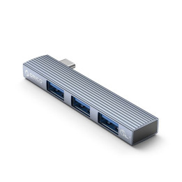 Хъб Orico USB3.0/2.0 HUB 3 port TYPE C, Aluminum - AH-W13-GY-BP