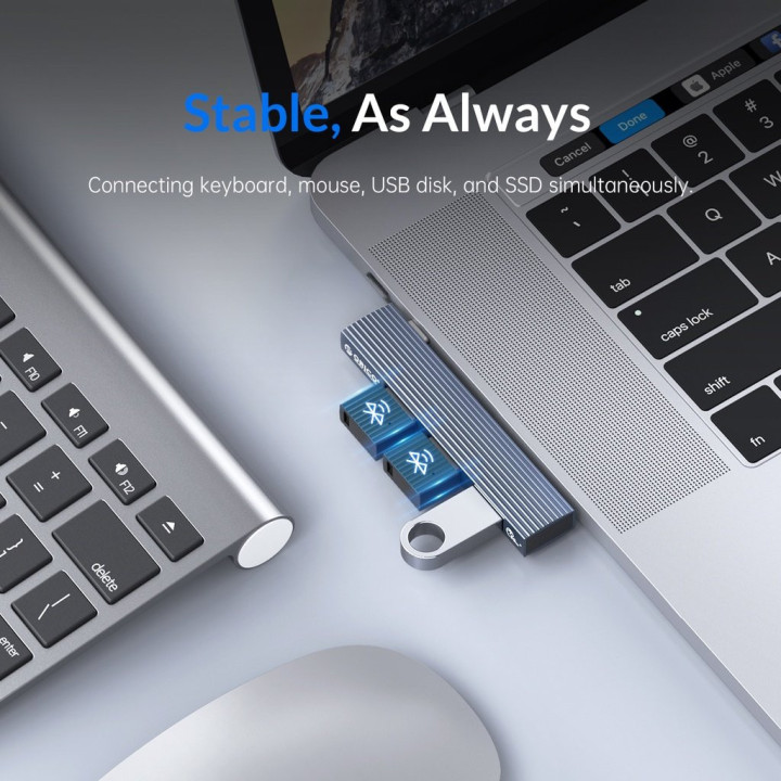 Хъб Orico USB3.0/2.0 HUB 3 port TYPE C, Aluminum - AH-W13-GY-BP