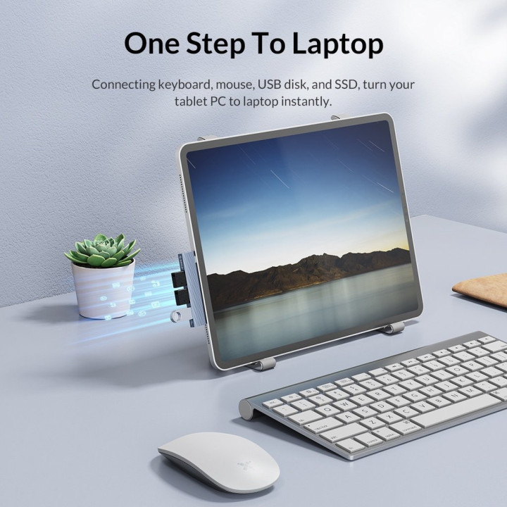 Хъб Orico USB3.0/2.0 HUB 3 port TYPE C, Aluminum - AH-W13-GY-BP