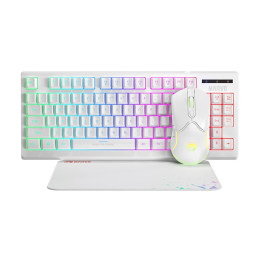 Геймърски комплект Marvo Gaming COMBO CM310 3-in-1 - клаваитура, мишка 1000 Hz и пад, бял