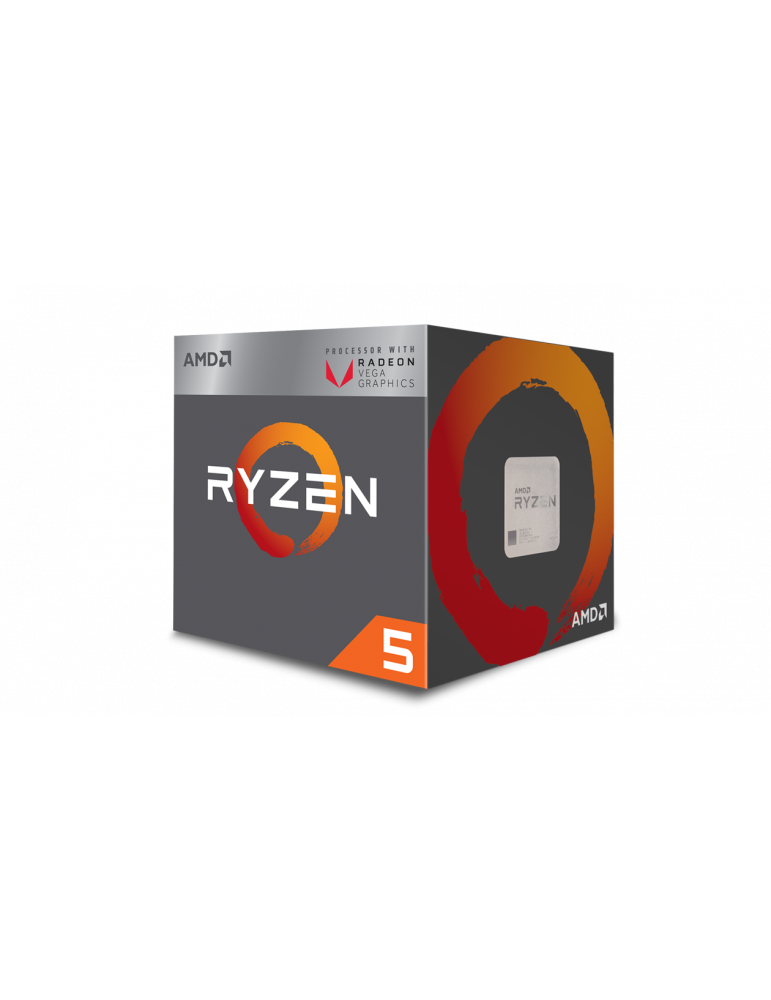Процесор AMD Ryzen 5 2400G с RX Vega Graphics, сокет AM4