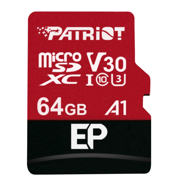 SD карта Patriot EP Series 64GB Micro SDXC V30 - PEF64GEP31MCX