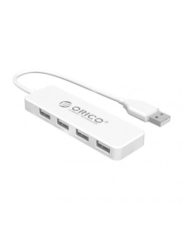 Хъб Orico USB2.0 HUB 4 port White - FL01-WH
