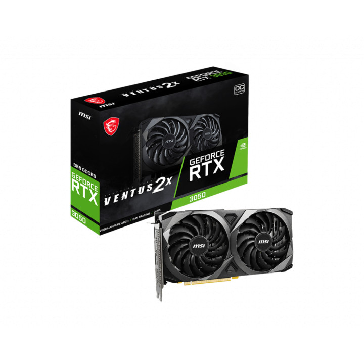 Видео карта MSI nVidia RTX 3050 VENTUS 2X 8G OC - 912-V397-450