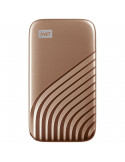 Външен SSD диск WD 2TB My Passport USB 3.2, Gold, PC & Mac Compatiable - WDBAGF0020BGD-WESN