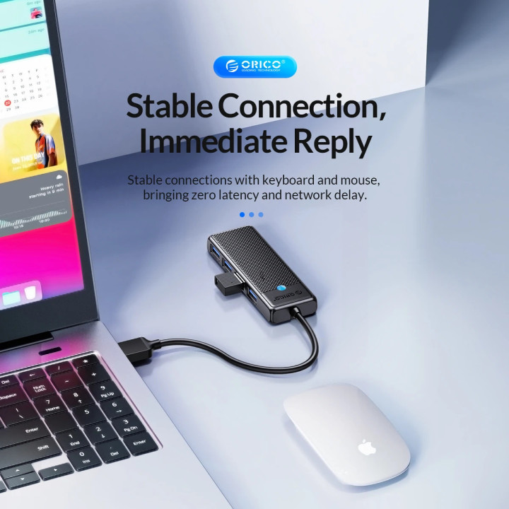 Хъб Orico HUB USB3.0 4 port Black - PAPW4A-U3-015-BK-EP