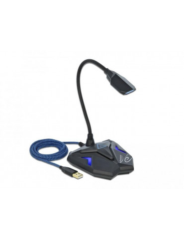 Геймърски микрофон Delock 66330, Omnidirectional, USB, Mute Button Черен - 66330