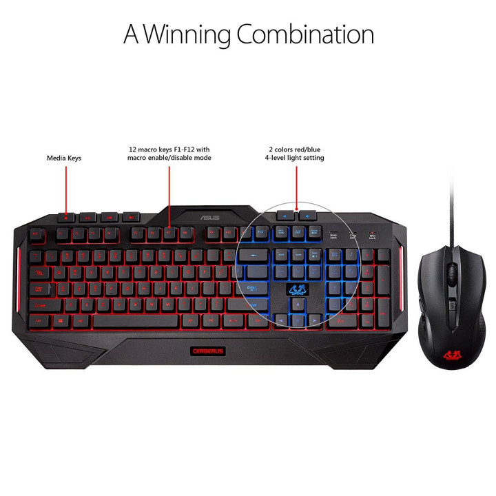 Геймърски комплект Asus Cerberus Combo