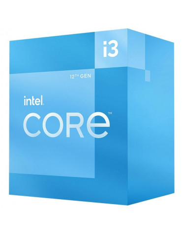 Процесор Intel Alder Lake Core i3-12100F, 4 Cores, 8 Threads, 3.3GHz (Up to 4.3Ghz), 12MB, LGA1700, 58W, BOX - BX8071512100F