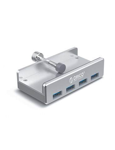 Хъб Orico USB 3.0 HUB Clip Type 4 port,  Aluminum - MH4PU-SV-BP