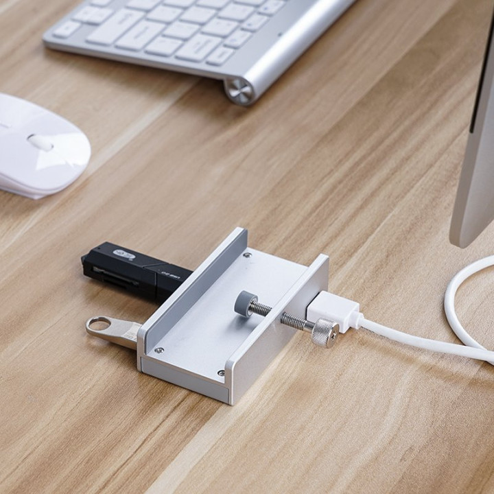 Хъб Orico USB 3.0 HUB Clip Type 4 port,  Aluminum - MH4PU-SV-BP