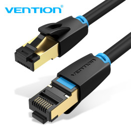 Кабел Vention LAN SFTP Cat.8 Patch Cable - 2M Black 40Gbps - IKABH