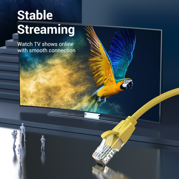 Кабел Vention LAN UTP Cat.6 Patch Cable - 2M Yellow - IBEYH