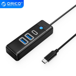 Хъб Orico HUB USB3.1 3 port - 2 x USB3.0, 1 x Type C, Black - PWC2U-C3-015-BK-EP