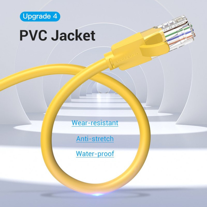Кабел Vention LAN UTP Cat.6 Patch Cable - 1M Yellow - IBEYF