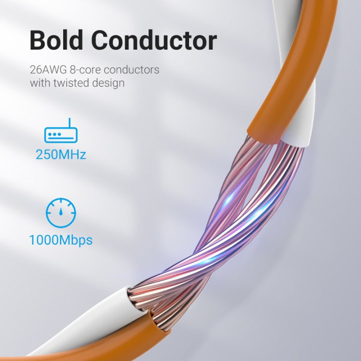 Кабел Vention LAN UTP Cat.6 Patch Cable - 2M Purple - IBEVH