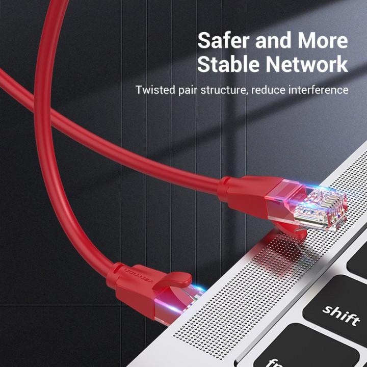 Кабел Vention LAN UTP Cat.6 Patch Cable - 1M Red - IBERF